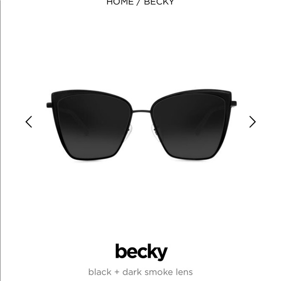 Diff Eyewear Accessories - Becky black and dark smoke cat eye Diff Sunglasses